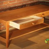 Shaker-coffe-table-with-two-drawers-cherry-Emmanuel-Peluchon